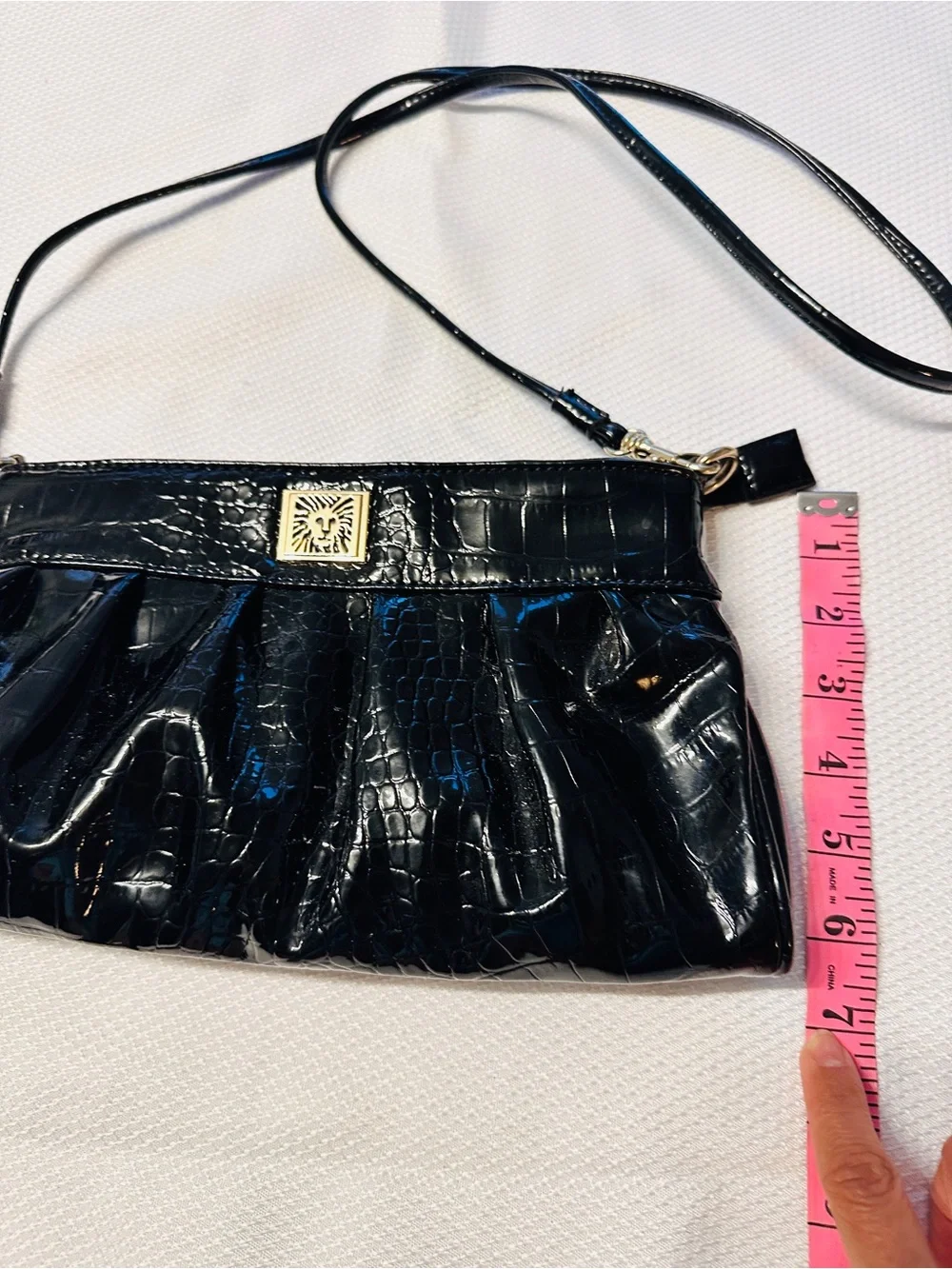 Anne Klein glossy croc